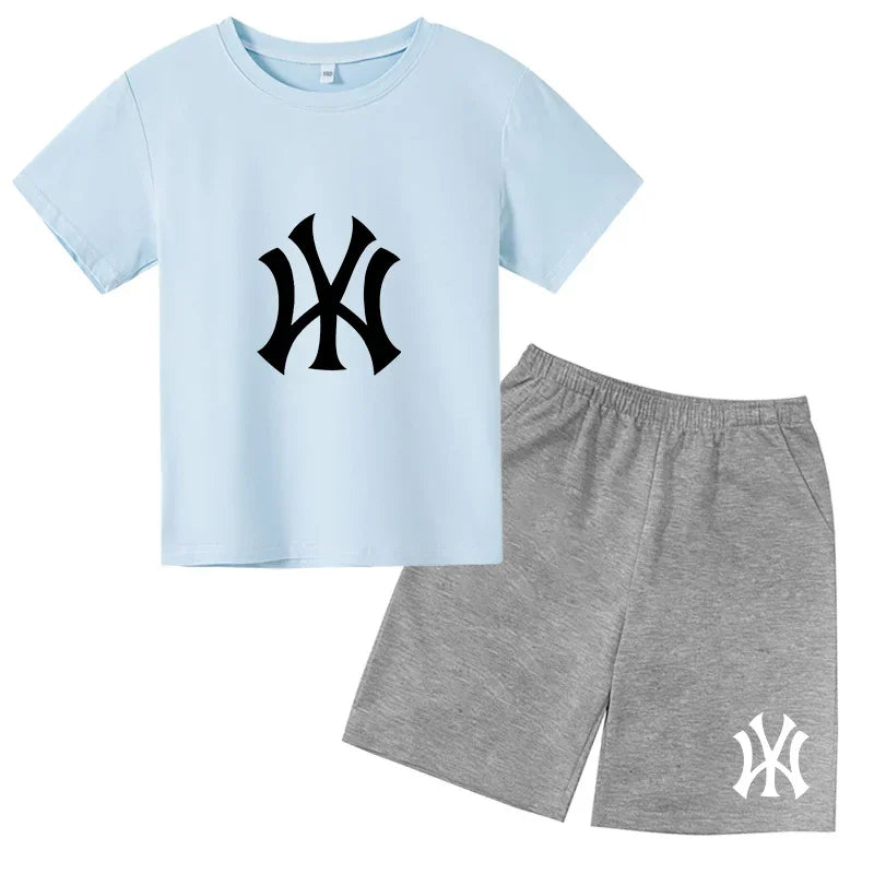 Ensemble enfant T-shirt à lettres et short – CLEVI Paris