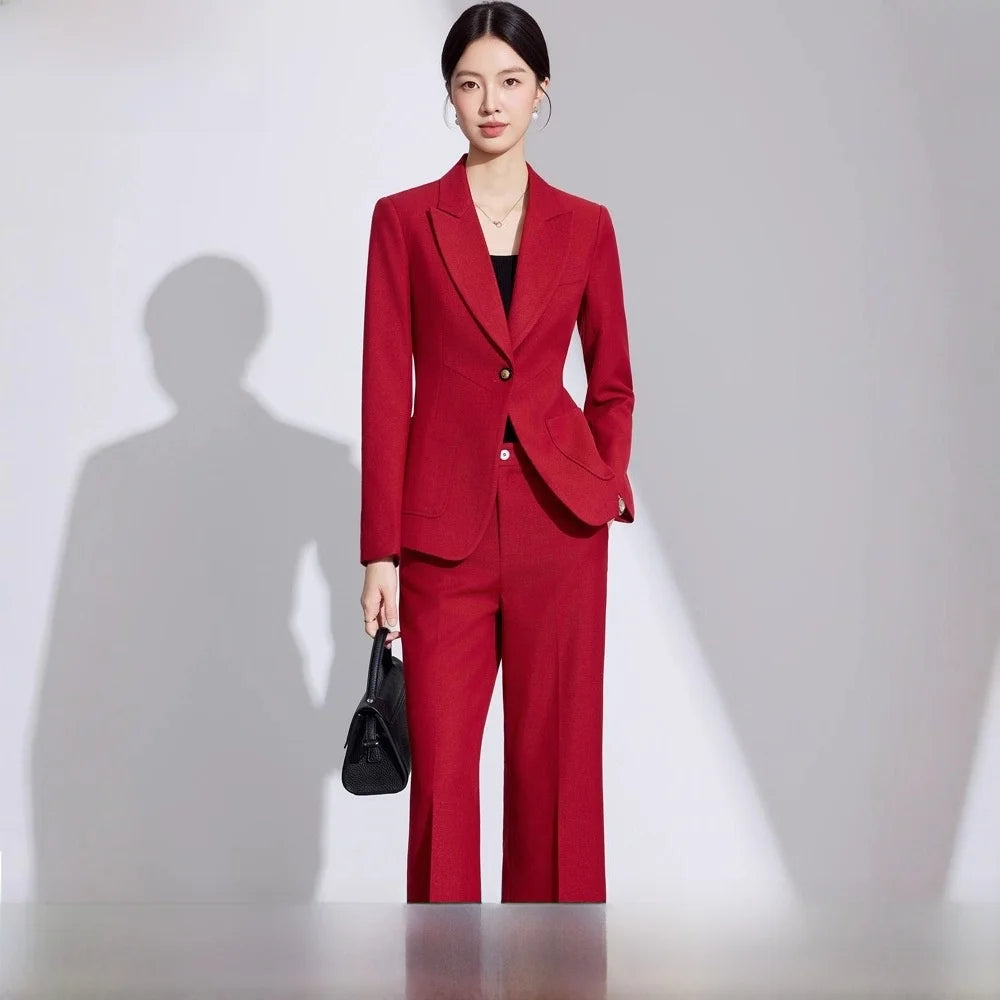 Ensemble Tailleur Femme Professionnel Bureau Manches Longues 8 Coloris – CLEVI Paris