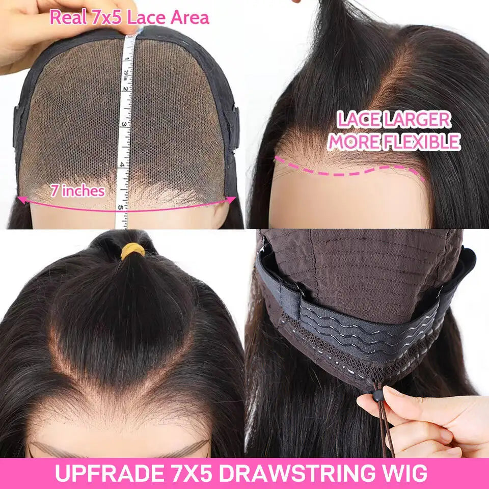 Perruque Straight Glueless 7x5 HD Lace Prête à Porter – CLEVI Paris