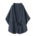 Cardigan cape femme en cachemire ceinturé – CLEVI Paris