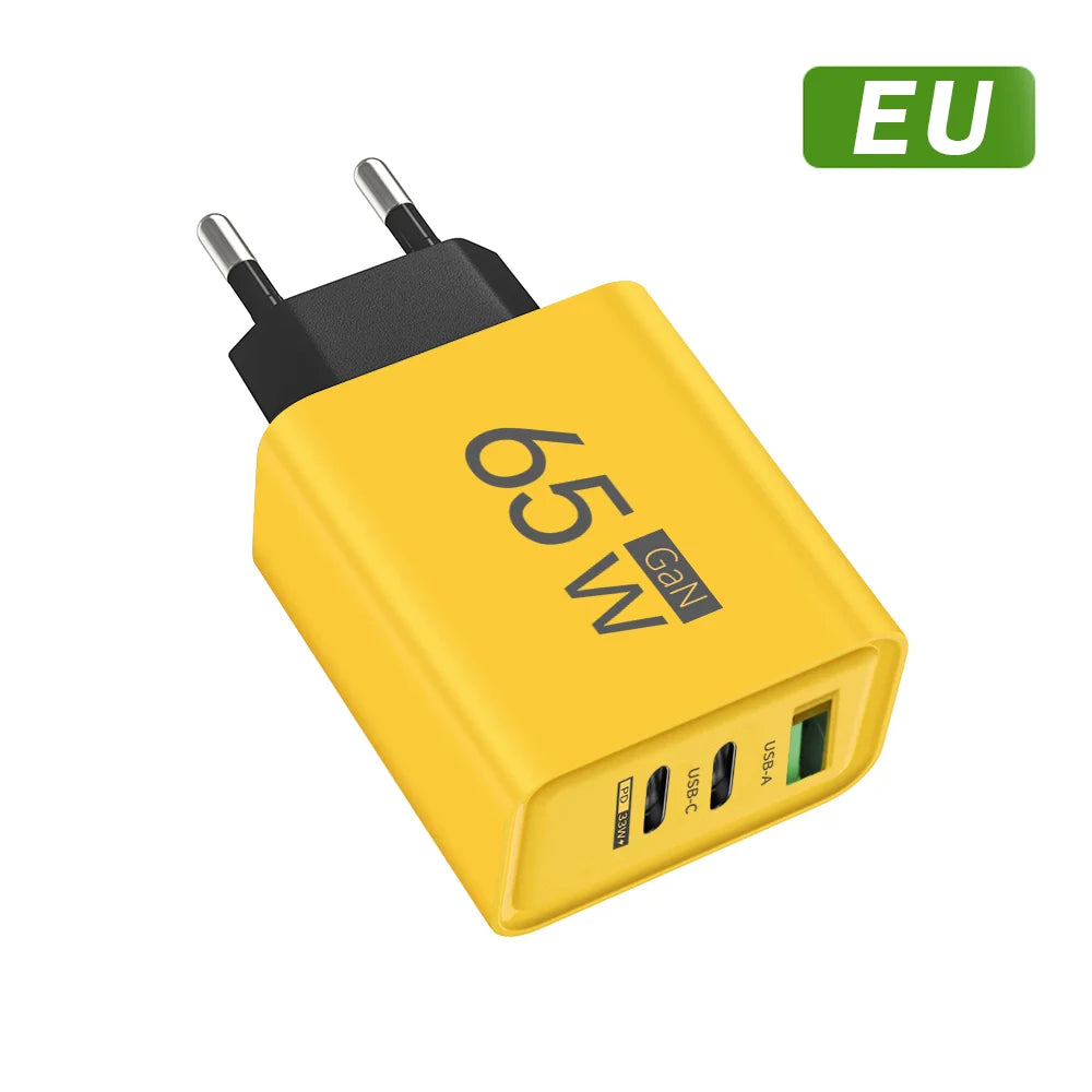 Chargeur USB-C 65W Quick Charge 3.0 Prise EU US KR – CLEVI Paris