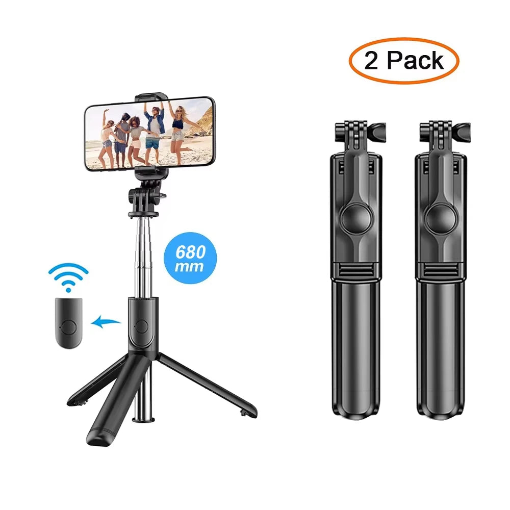Trépied perche selfie Bluetooth 3-en-1 – CLEVI Paris