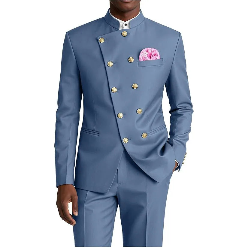 Costume Homme 2 Pièces Col Mandarin – CLEVI Paris