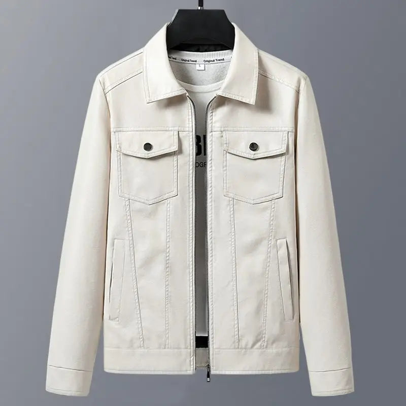 Veste homme zippée à col rabattu – CLEVI Paris