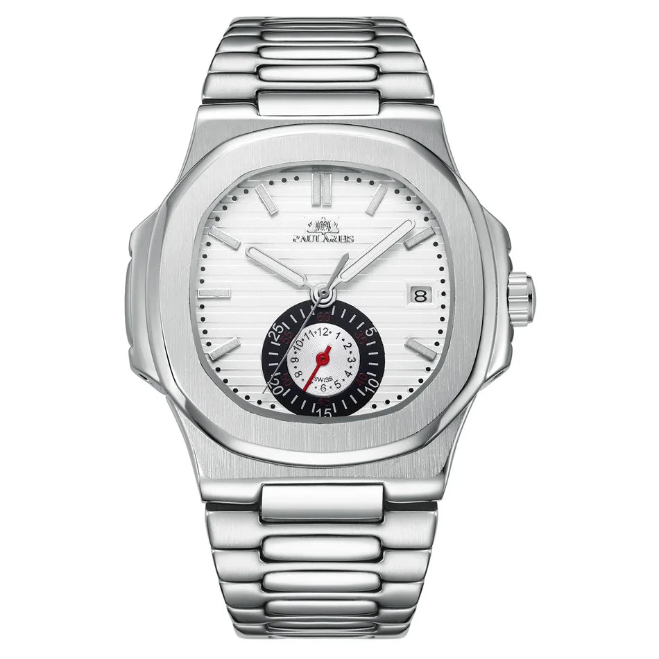 Montre Mécanique Carrée PAULAREIS Homme Acier – CLEVI Paris
