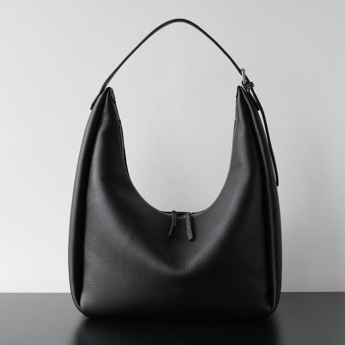 Sac Hobo Femme Cuir PU Grain 28x15x40cm – CLEVI Paris