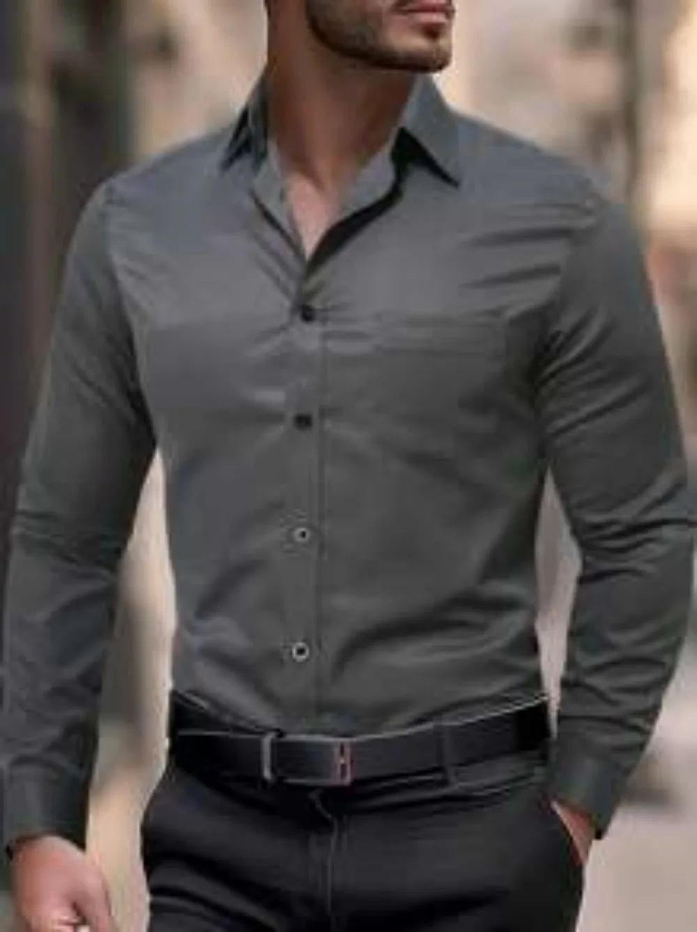 Chemise homme business unie en soie – CLEVI Paris