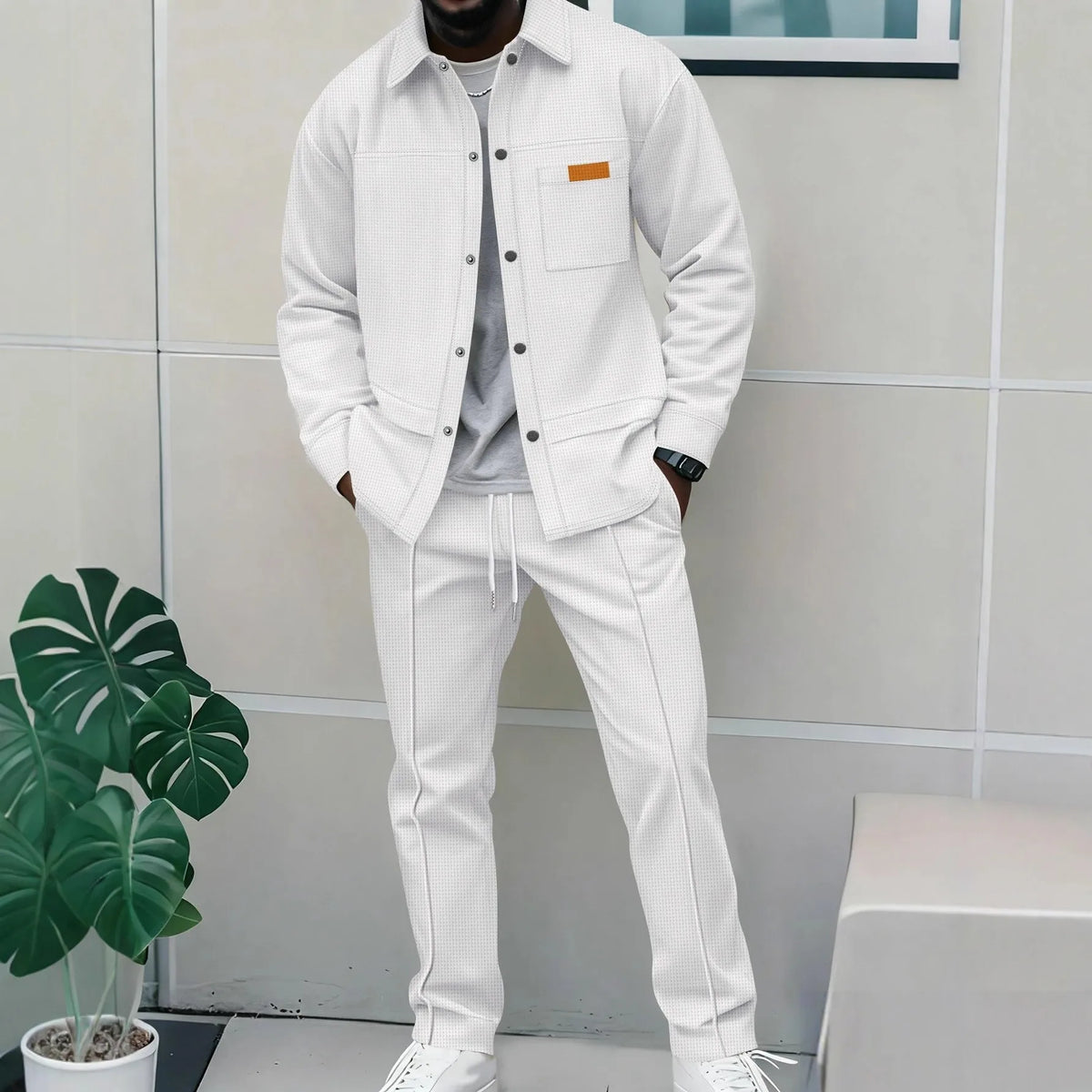 Ensemble Homme Gaufré 2 Pièces – CLEVI Paris