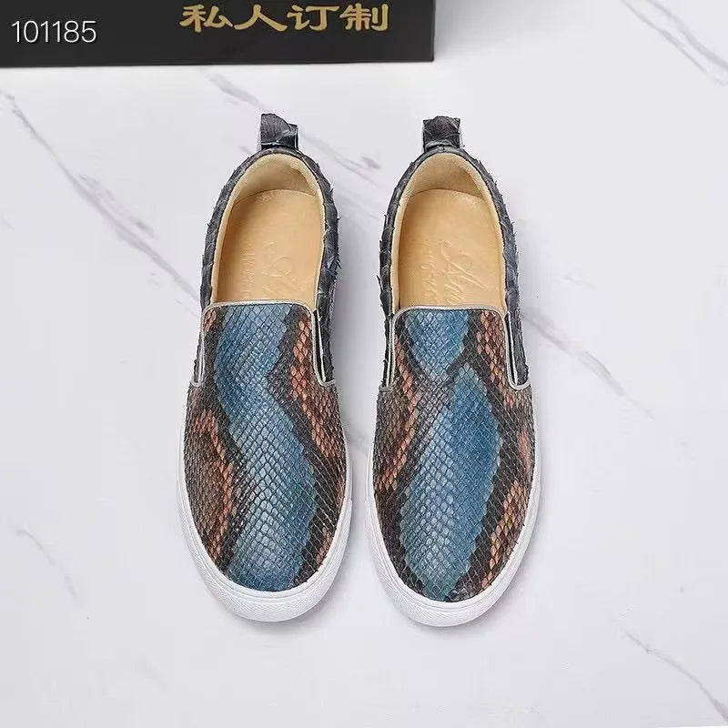 Chaussures unisexes en cuir effet serpent – CLEVI Paris