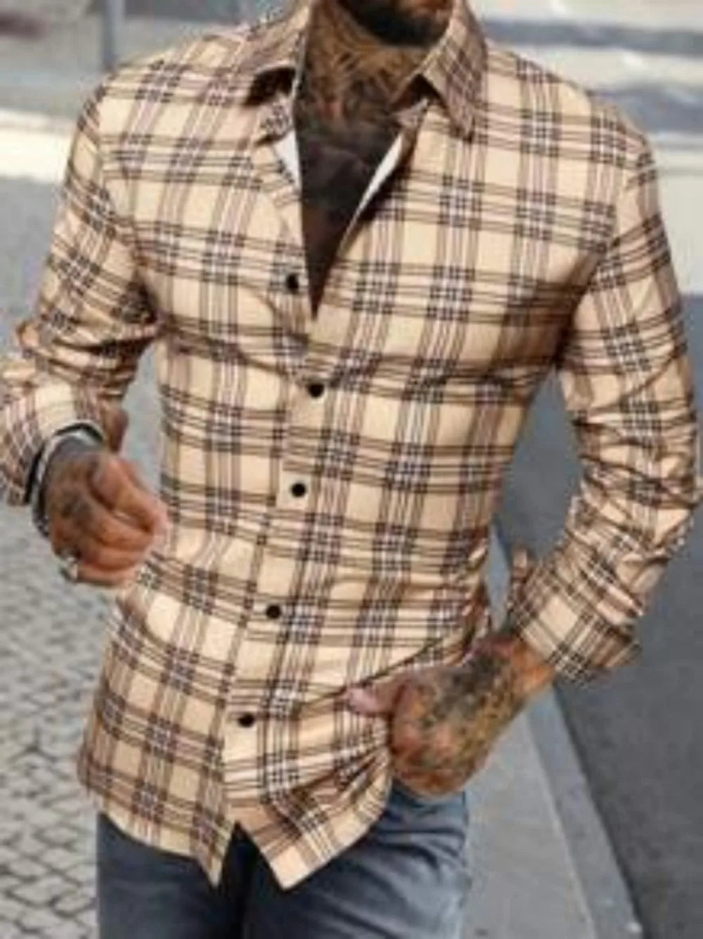 Chemise homme à carreaux en soie – CLEVI Paris