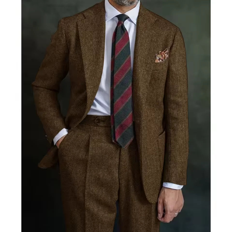 Costume homme à chevrons deux pièces – CLEVI Paris