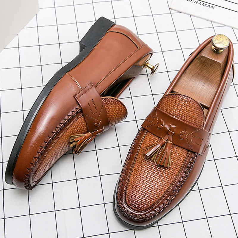 Mocassins Brogues PU Homme Bout Pointu Business & Mariage – CLEVI Paris