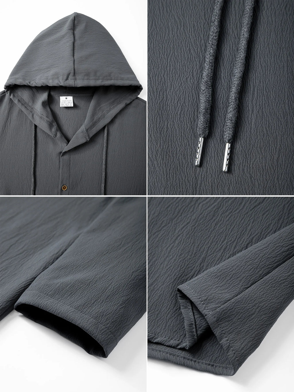 Ensemble 2 Pièces Homme Été – Chemise Oversize à Capuche Boutonnée + Pantalon Large Élastique – 6 Coloris, S à 3XL – CLEVI Paris