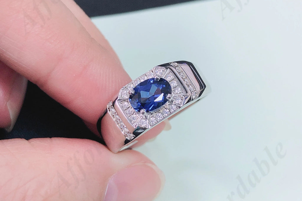 Bague Femme Saphir Bleu Or Blanc 18K – CLEVI Paris