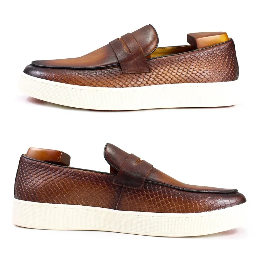 Mocassins homme en cuir à enfiler 2231-4 – CLEVI Paris