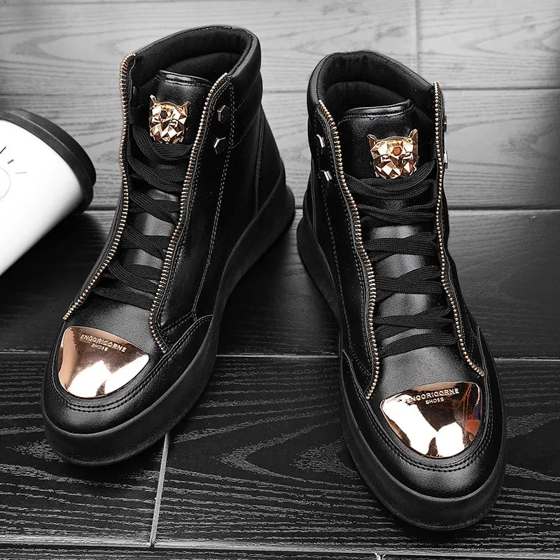 Sneakers Montantes Homme Style Skate Plateforme – CLEVI Paris