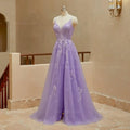 Robe de mariée en tulle ligne A col V – CLEVI Paris