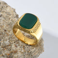 Bague Homme Acier Inoxydable Doré 18K – CLEVI Paris