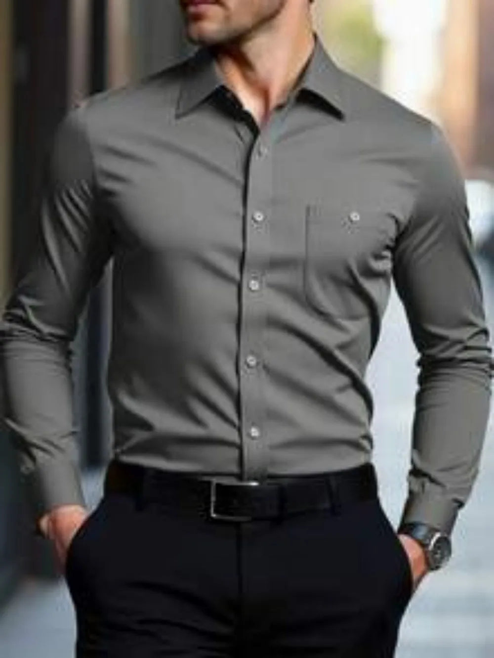 Chemise homme unie élégante – CLEVI Paris