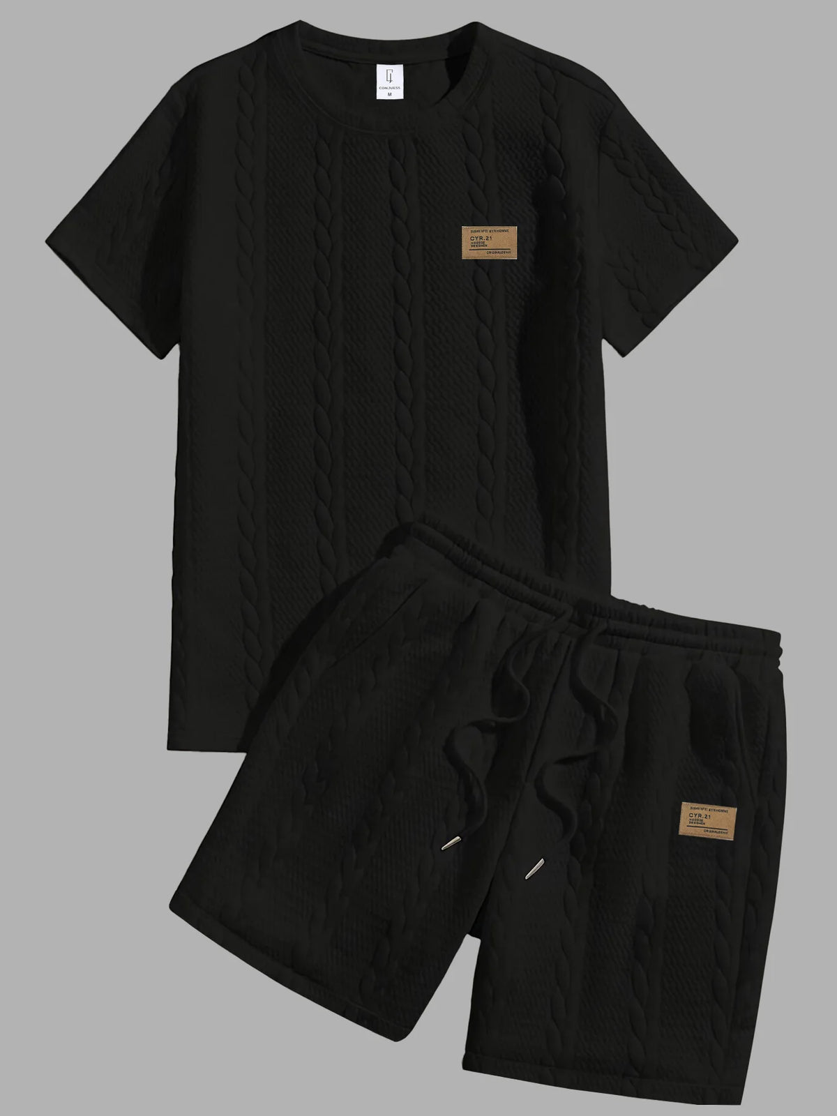 Ensemble homme t-shirt texturé et short ample – CLEVI Paris