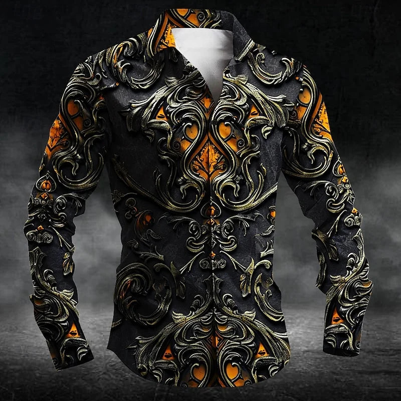 Chemise Homme à Motifs 3D Colorés – CLEVI Paris