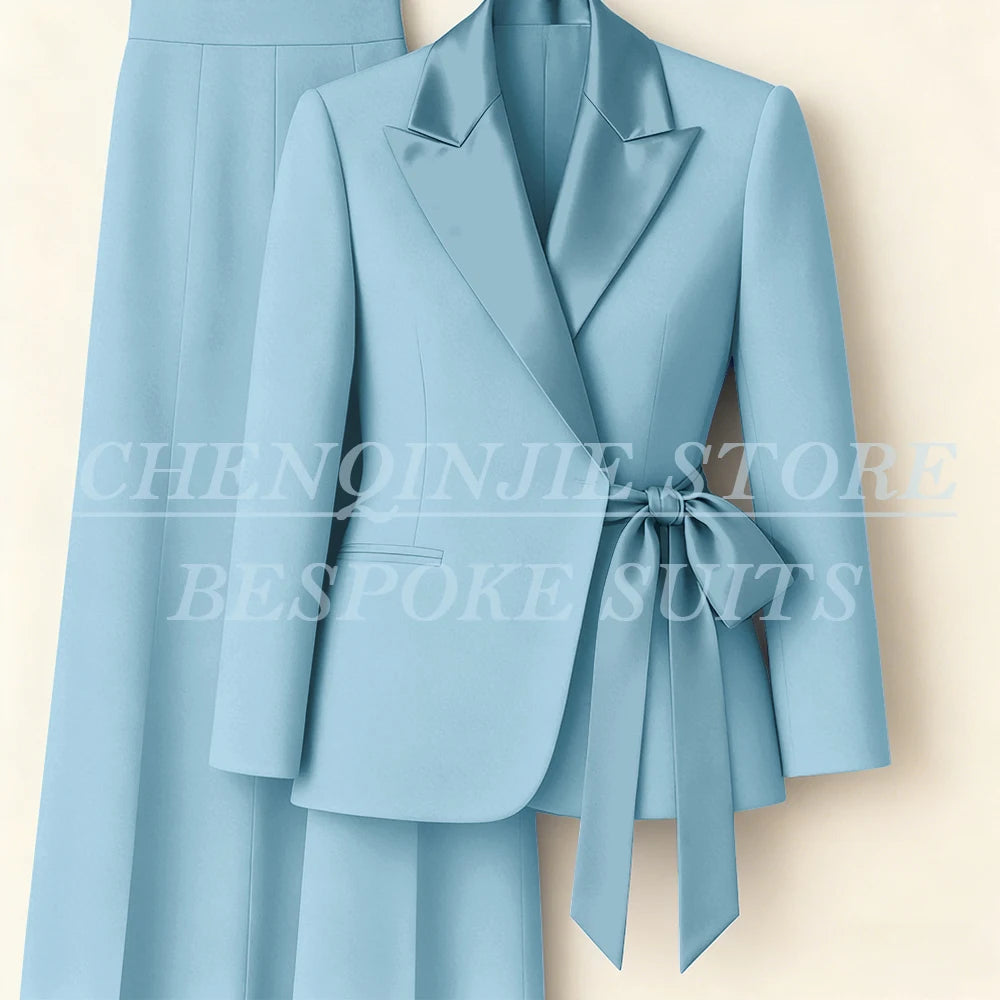Tailleur femme blazer et pantalon large – CLEVI Paris