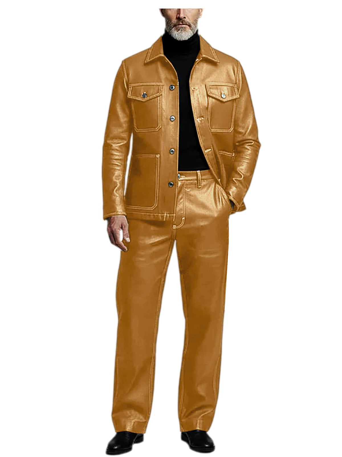 Ensemble Cuir PU Homme 2 Pièces – CLEVI Paris