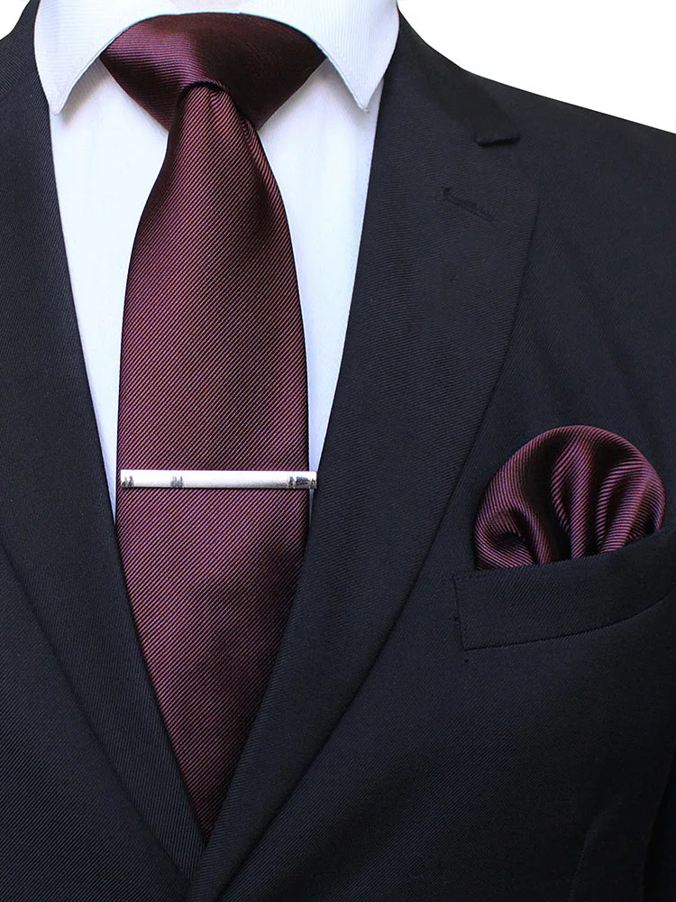 Ensemble cravate homme avec pochette et pince – CLEVI Paris