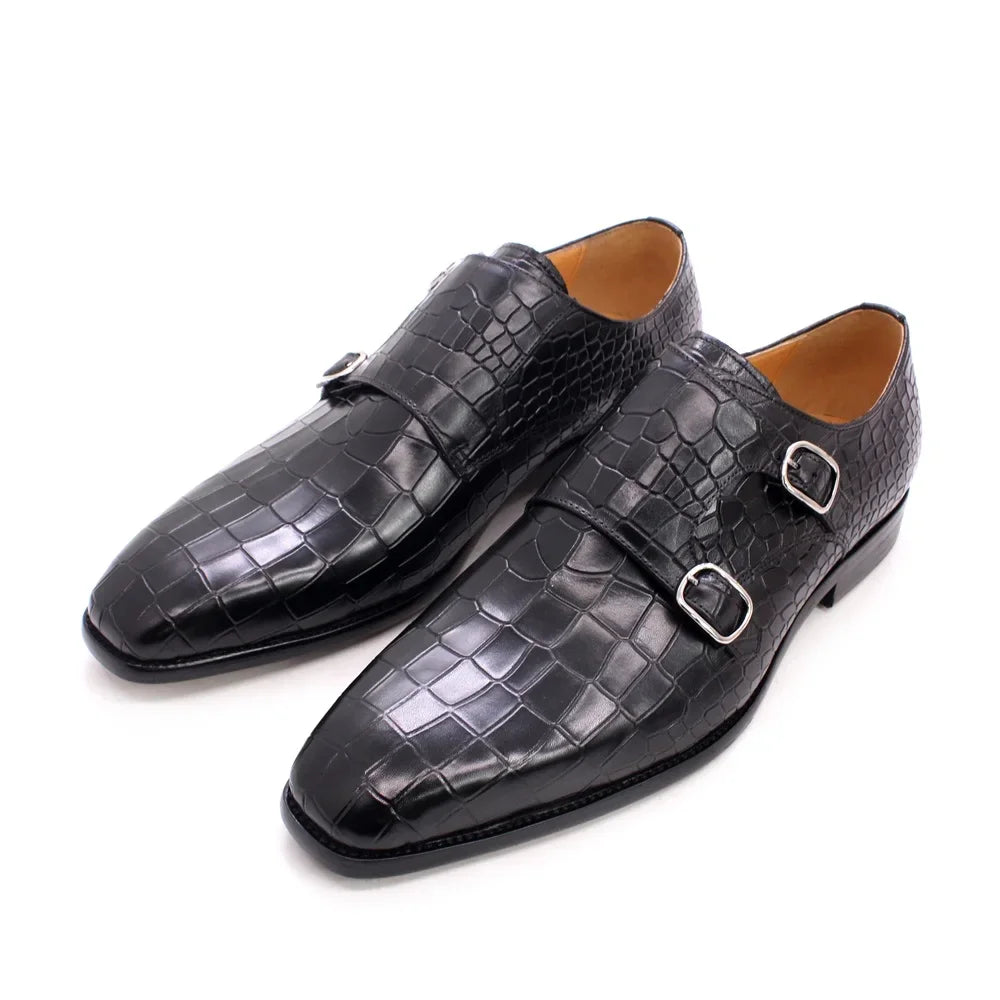 Chaussures homme à double boucle en cuir – CLEVI Paris