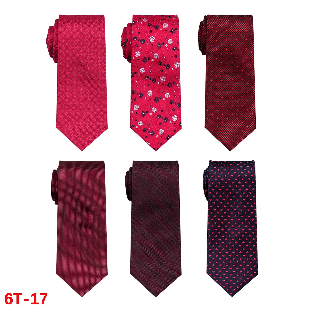 Lot de 6 cravates homme jacquard – CLEVI Paris
