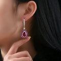 Boucles Oreilles Vintage Émeraude Rubis Argent 925 – CLEVI Paris