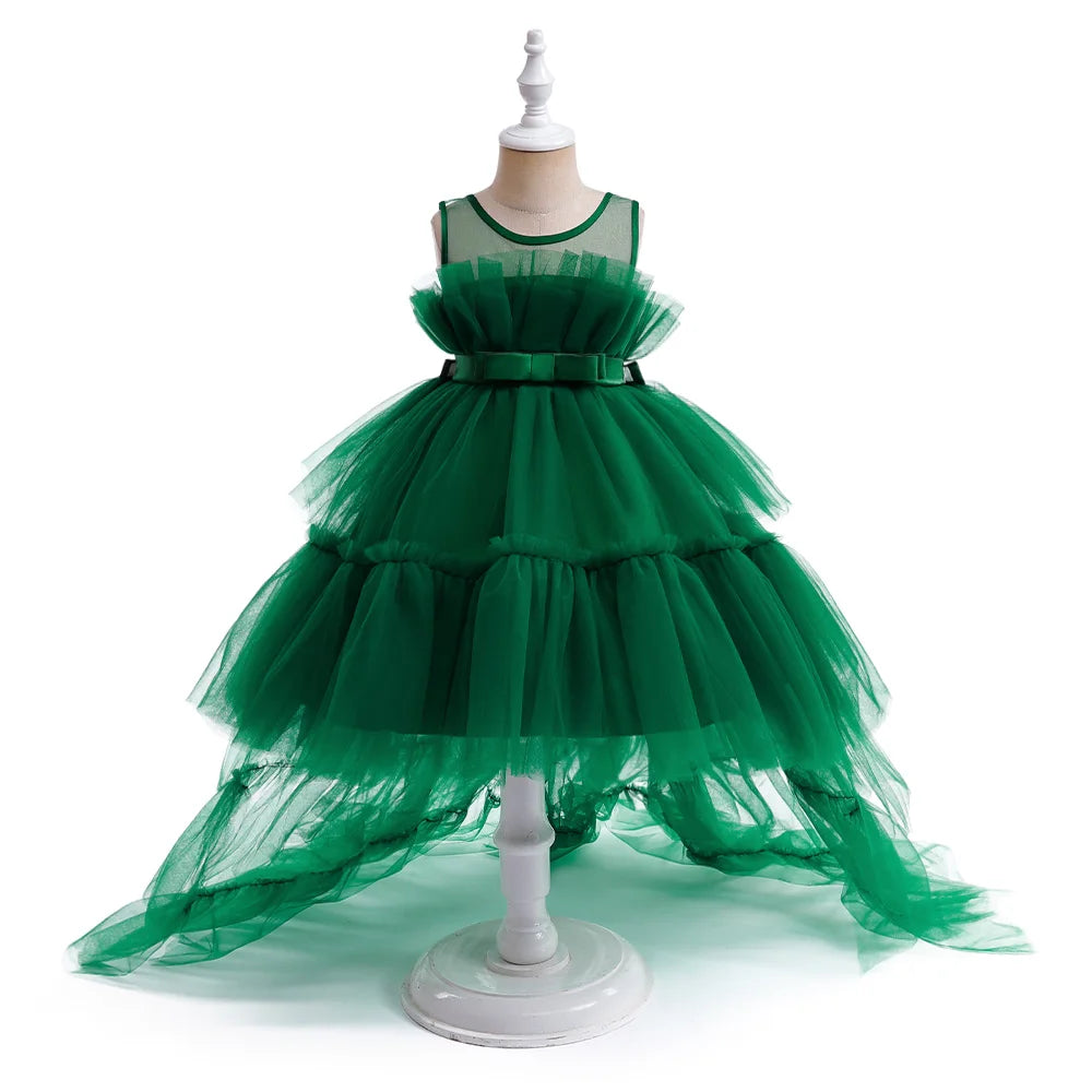 Robe fille en tulle T5353 – CLEVI Paris
