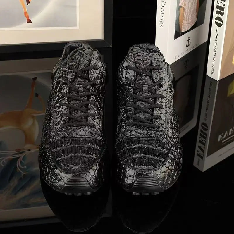 Sneakers basses homme noires à lacets – CLEVI Paris