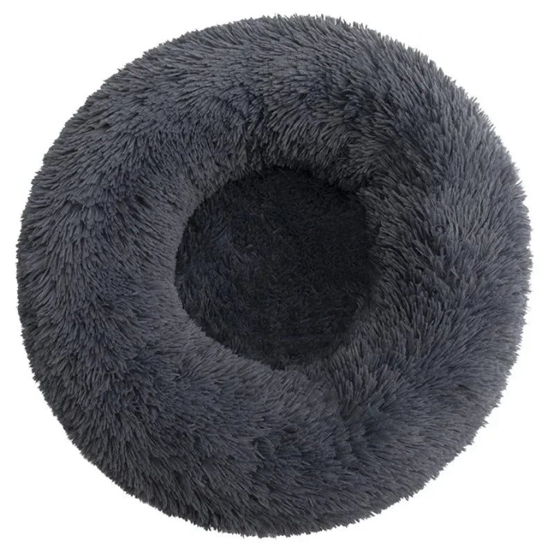 Panier rond chien et chat en peluche 40–90 cm – CLEVI Paris