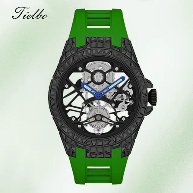 Montre Tourbillon Volant Cristaux Squelette Unisexe – CLEVI Paris