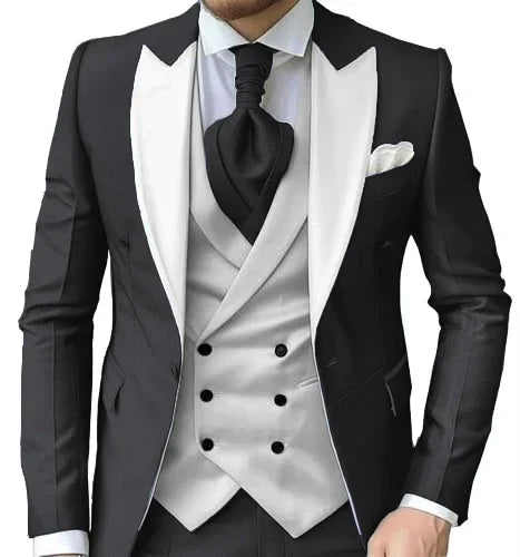 Costume homme 3 pièces polyester-viscose – CLEVI Paris
