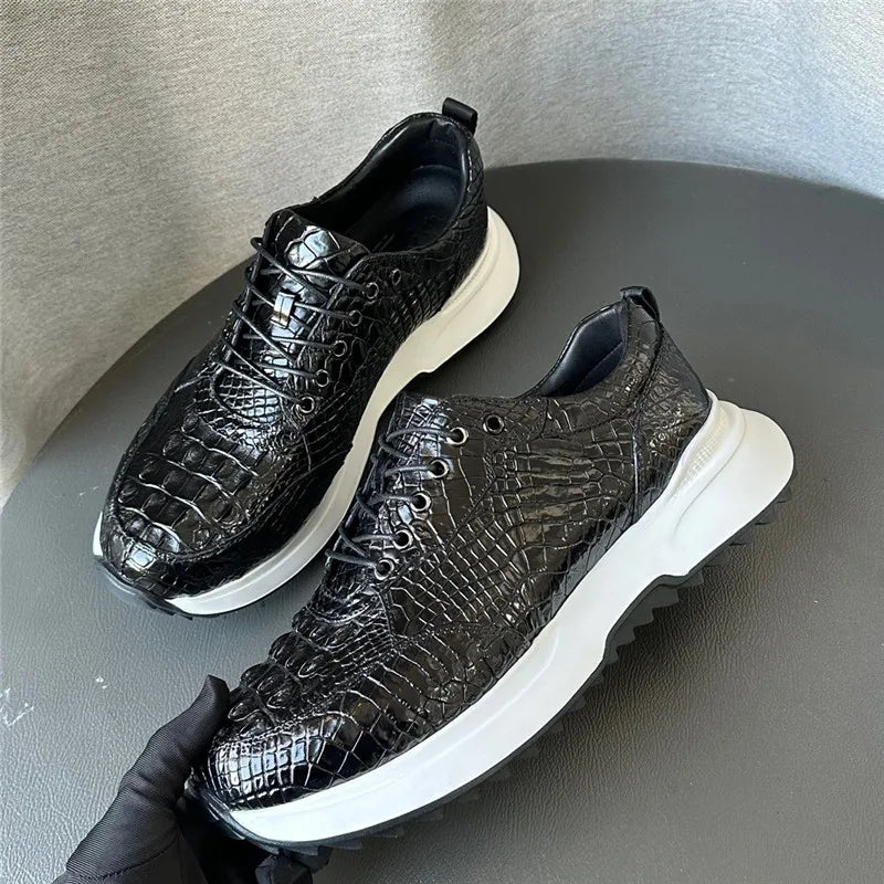 Sneakers basses homme noires à lacets – CLEVI Paris