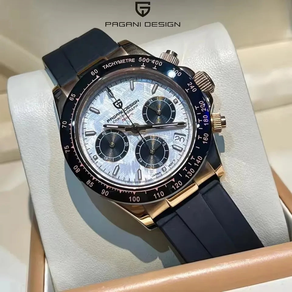 Montre Homme Quartz Chronographe Cadran Météorite Rétro Pagani Design PD-1664 – CLEVI Paris