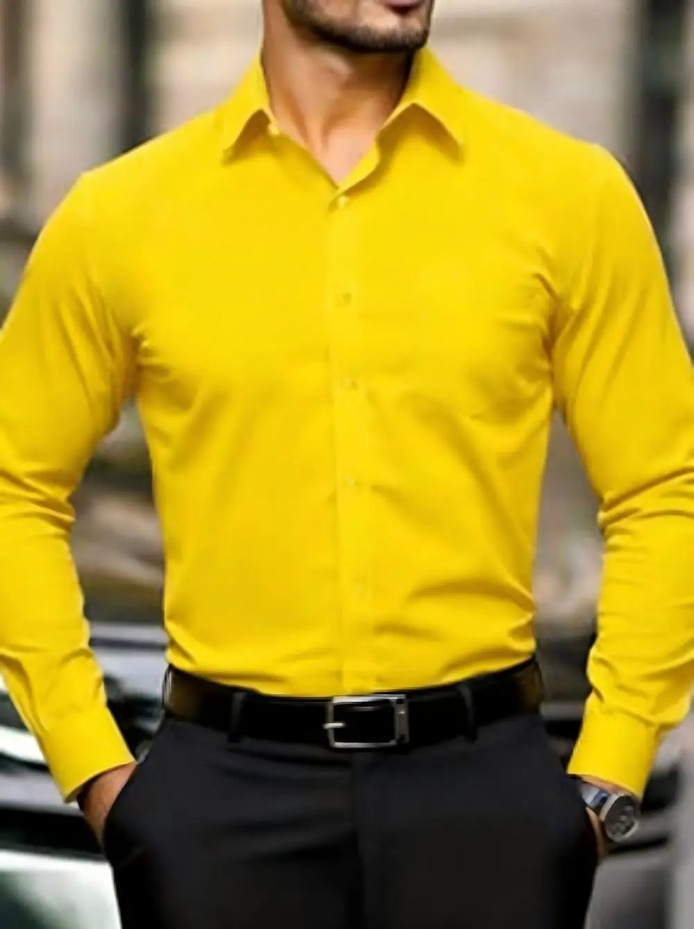 Chemise homme business unie en soie – CLEVI Paris