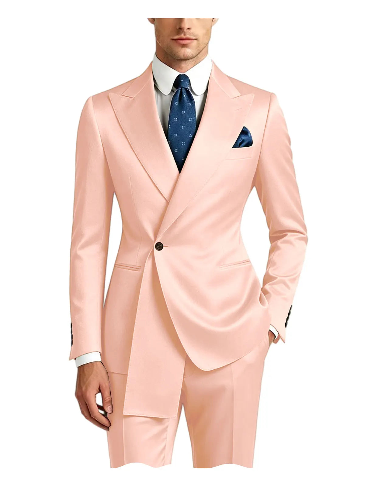 Smoking homme en satin 2 pièces – CLEVI Paris