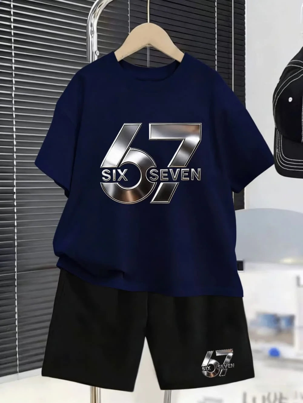 Ensemble garçon 67 imprimé T-shirt et short – CLEVI Paris