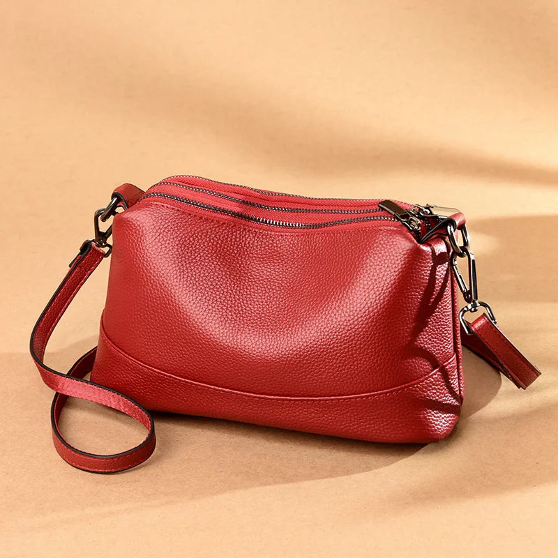 Sac bandoulière femme en cuir de vachette – CLEVI Paris