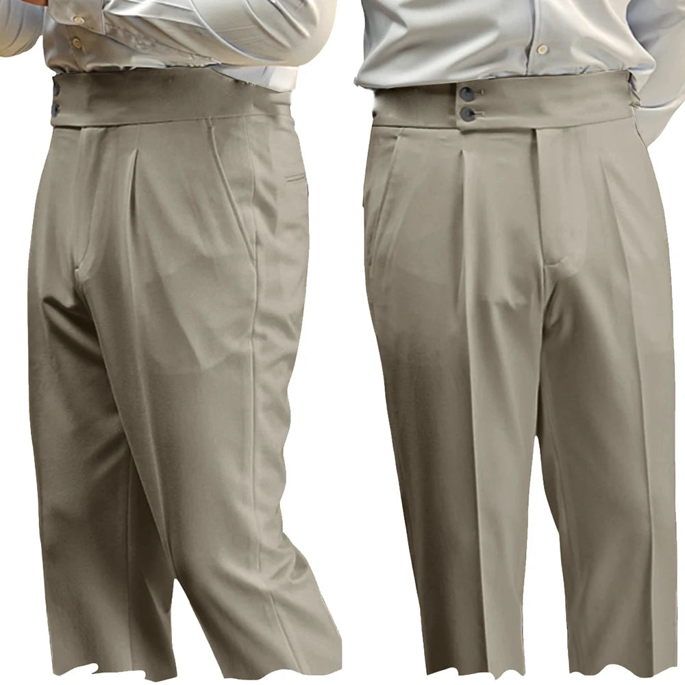 Pantalon Costume Homme Taille Haute – CLEVI Paris