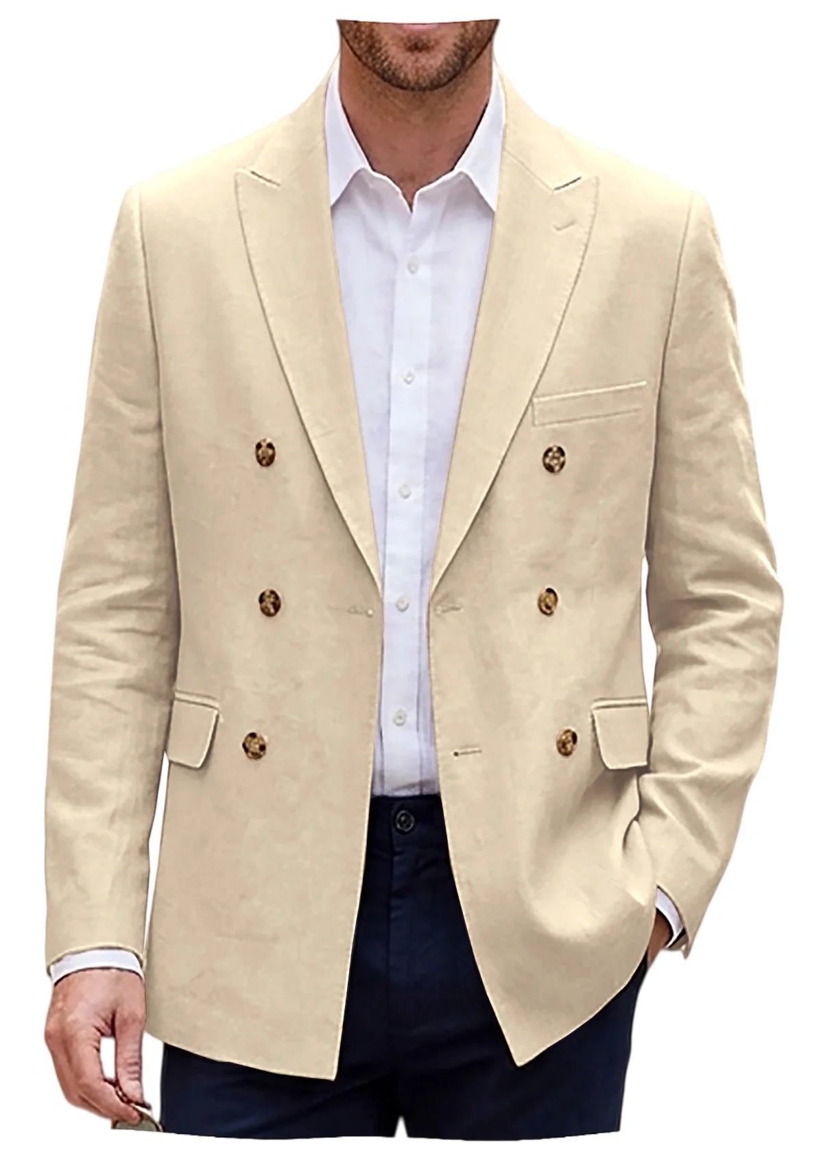 Blazer lin homme coupe slim – CLEVI Paris