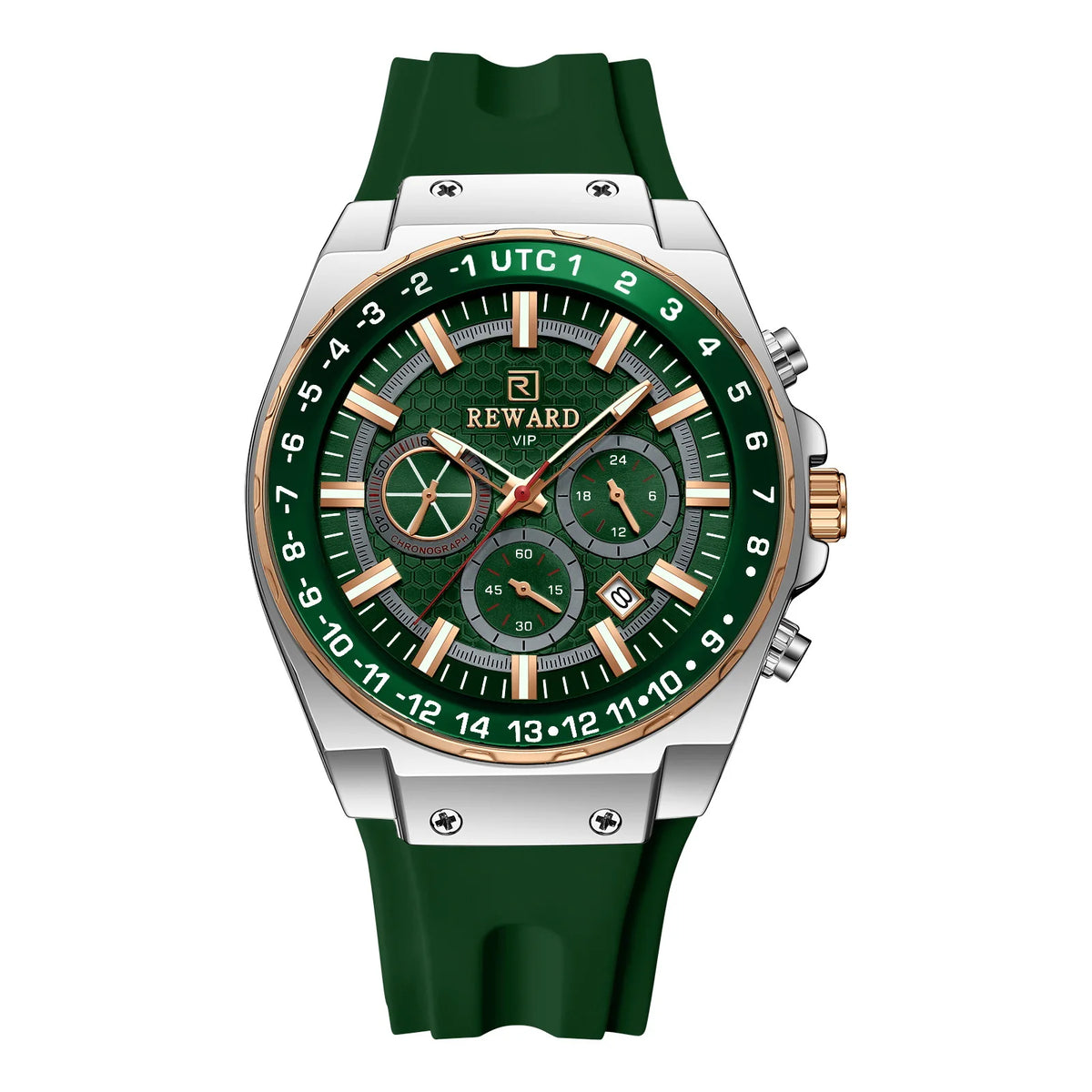Montre Sport Quartz Chronographe REWARD Homme Silicone – CLEVI Paris