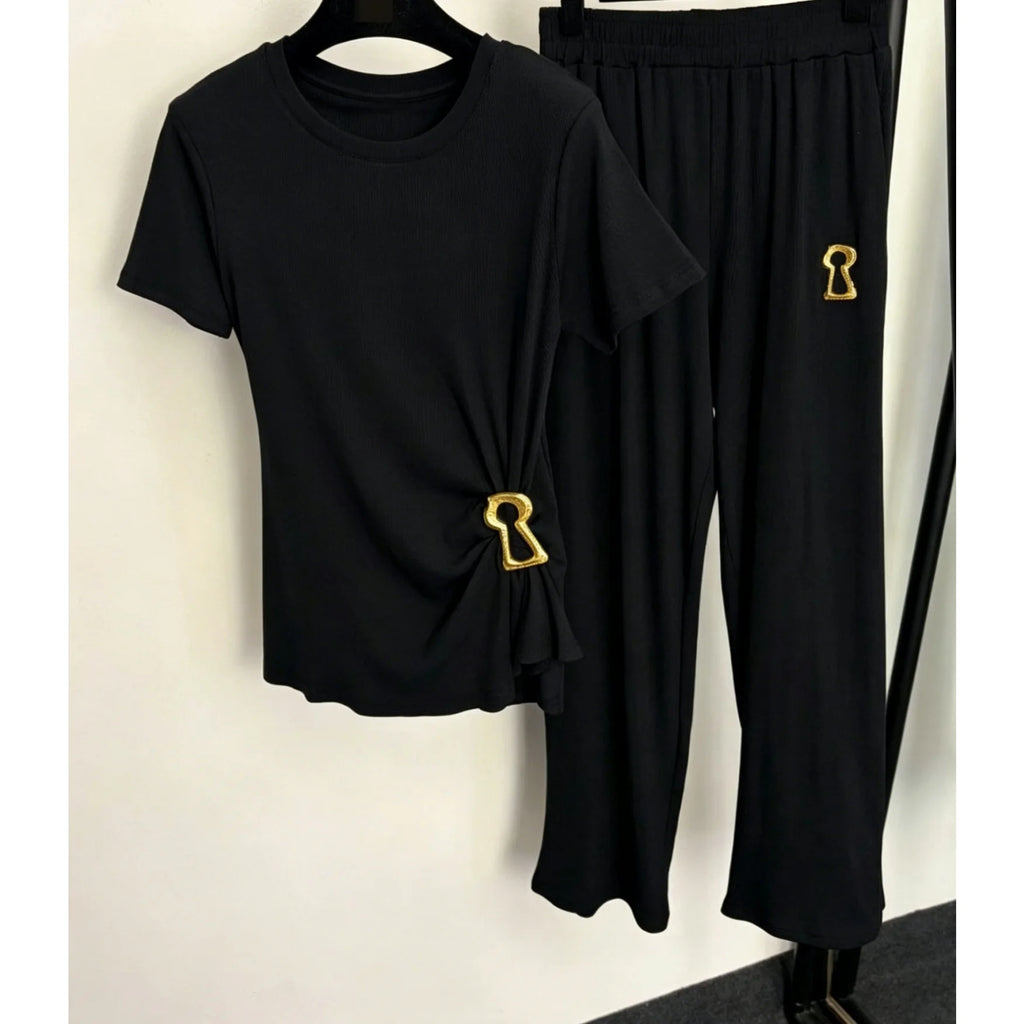 Ensemble 2 pièces t-shirt et pantalon large – CLEVI Paris