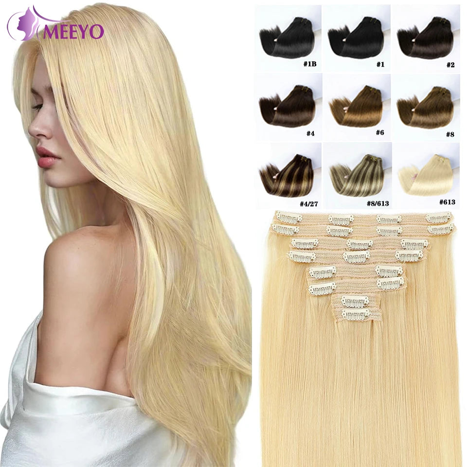 Extensions Clip-In Cheveux Humains Raides – CLEVI Paris