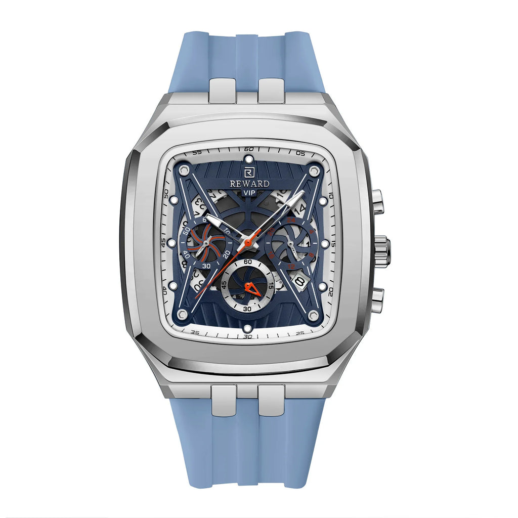 Montre Quartz Tonneau Homme Silicone Lumineuse Casual – CLEVI Paris
