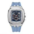 Montre Quartz Tonneau Homme Silicone Lumineuse Casual – CLEVI Paris