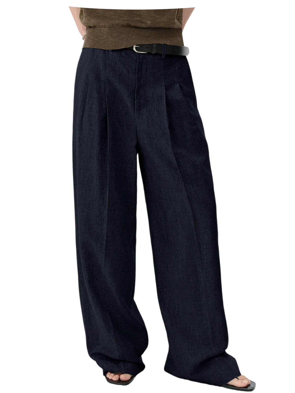 Pantalon large en lin pour homme – CLEVI Paris